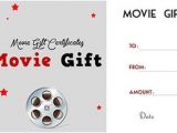 Movie Gift Certificate Template Gift Certificate Template Certificate Templates and Movie