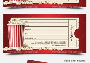 Movie Gift Certificate Template Movie Gift Certificate Psd Printable by Elegantflyer