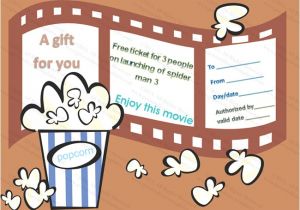 Movie Gift Certificate Template Movie Tickets Gift Certificate Template