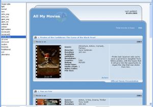 Movies HTML Template All My Movies Selection Of the HTML Template Screenshot