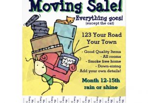 Moving Flyers Templates Free Moving Sale Customizable Flyer Zazzle