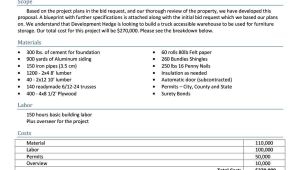 Moving Proposal Template 31 Construction Proposal Template Construction Bid forms
