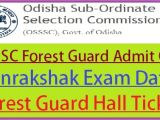 Mp Board Admit Card Name Wise Osssc forest Guard Admit Card 2020 Written Exam Date Hall