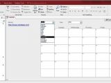 Ms Access HTML Template Microsoft Access Calendar form Template Free Download
