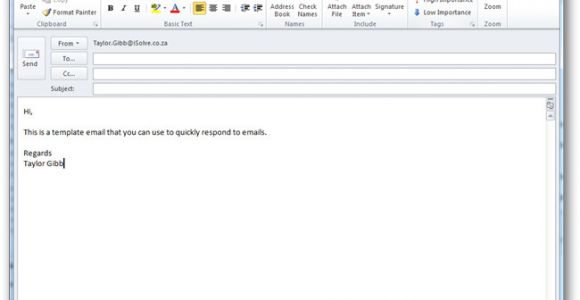 Ms Outlook Email Template How to Create and Use Templates In Outlook 2010