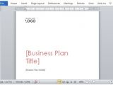 Ms Word Business Plan Template Business Plan Template for Microsoft Word