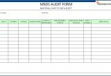 Msds Template Free Msds Audit form