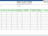 Msds Template Free Msds Audit form