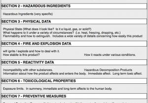 Msds Templates Whmis Material Safety Data Sheet