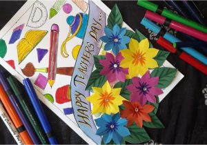 Mukta Art and Craft Teachers Day Card Diy Teachers Day Greeting Card How to Make Teachers Day Card at Home