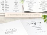 Multi Page Booklet Template Booklet Wedding Program Template Church order Of Service