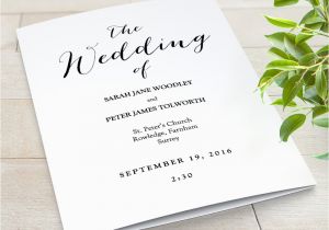Multi Page Booklet Template Multi Page Wedding Program Template Mini Bridal