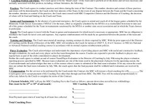 Multi Year Contract Template 13 Sports Coach Contract Example Templates Docs Word