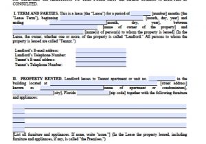 Multi Year Contract Template Free Florida Month to Month Lease Agreement Pdf Word