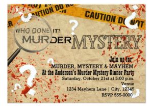 Murder Mystery Invitation Template Murder Mystery Dinner Birthday Party Invitations Zazzle Com