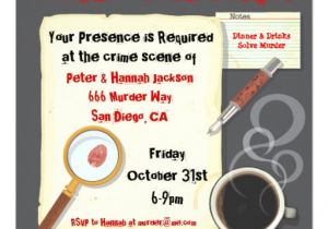 Murder Mystery Invitation Template Personalized Detective Invitations Custominvitations4u Com