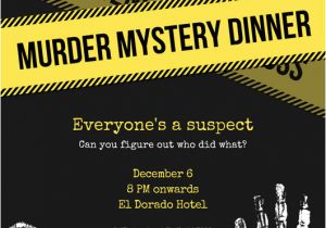 Murder Mystery Invitation Template Yellow Murder Mystery Invitation Templates by Canva