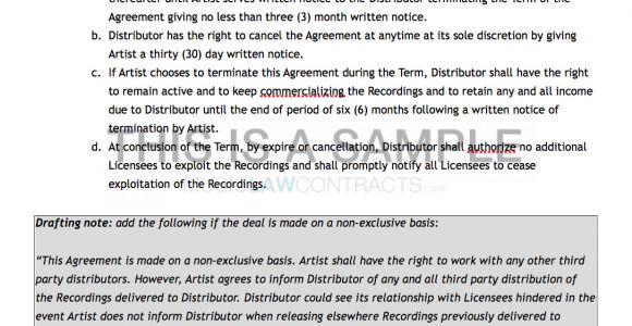 Music Distribution Contract Template Music Distribution Contract Template