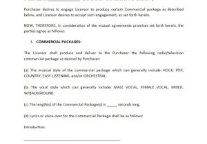 Music Licensing Contract Template Record Label Agreements