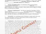 Music Publishing Contract Template Music Publishing Contract Templates Music Publishing