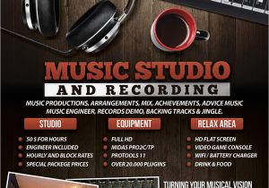 Music Studio Flyer Template Music Recording Studio 2 Flyer Poster by Giunina On Deviantart