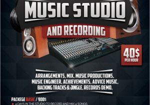 Music Studio Flyer Template Music Recording Studio 3 Flyer Poster by Giunina On Deviantart