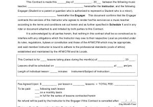 Music Teacher Contract Template 9 Teacher Agreement Contract Samples Word Pdf
