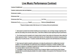 Musician Contract Template Free Sample Music Contract Template 22 Free Documents In Pdf