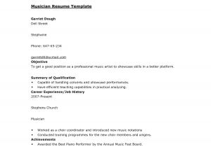 Musician Resume Samples Music Resume Template Health Symptoms and Cure Com