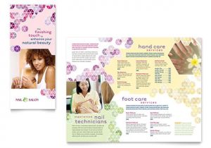 Nail Brochure Templates Free Nail Salon Brochure Template Design