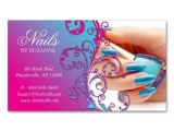 Nail Business Cards Templates Nail Salon Business Card Glitter Blue Pink Salon