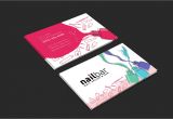 Nail Business Cards Templates Nail Salon Business Card Template for Photoshop