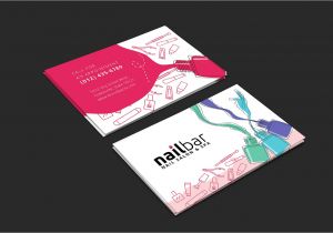 Nail Business Cards Templates Nail Salon Business Card Template for Photoshop