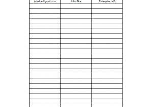 Name and Email List Template Email List Template 10 Free Word Excel Pdf format