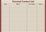 Name and Email List Template List Templates Free Word Templates Part 2