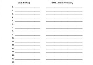 Name and Email Sign-up Sheet Template Sign Up Sheets 58 Free Word Excel Pdf Documents
