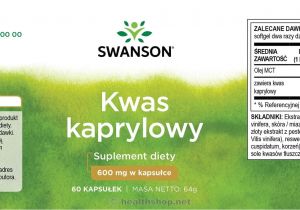Name Card Co to Znaczy Swanson Ultra Caprylic Acid 600 Mg 60 softgels