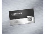 Name Card Qr Code Design Qr Code Professional Modern Black Silver Metallic Business