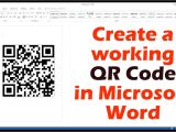 Name Card Qr Code Generator Create A Working Qr Code In Microsoft Word