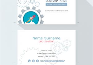 Name Card Vector Design Free Download Startup Business Card or Name Card Template