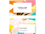 Name Card Vector Free Download Colorful Memphis Pattern Business Card Vector Free Image