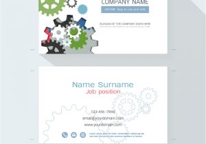 Name Card Vector Free Download Engineering Business Card or Name Card Template