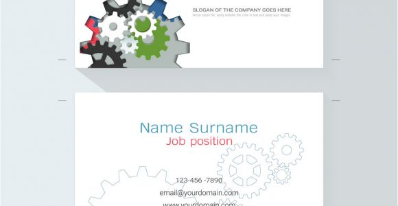 Name Card Vector Free Download Engineering Business Card or Name Card Template