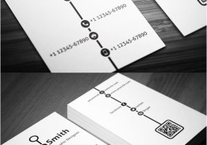 Name Card with Qr Code Creative Timeline Business Card On Behance Business Card