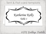Name Cards for Tables Template Place Card Template Tent and Flat Name Card Templates