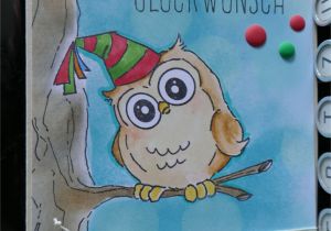 Name On Happy Birthday Card Happy Birthday Card Geburtstagskarte Art Impressions Owl