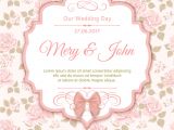 Naming Ceremony Invitation Card Background Vintage Wedding Invitation with Roses