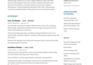 Nanny Resume Sample How to Write A Nanny Resume to Wow Any Family with Resume