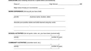 Need A Blank Resume form Image Result for Blank Resume Fill Up form Student