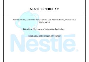Nestle Cover Letter Nestle Cerelac Marketing Plan